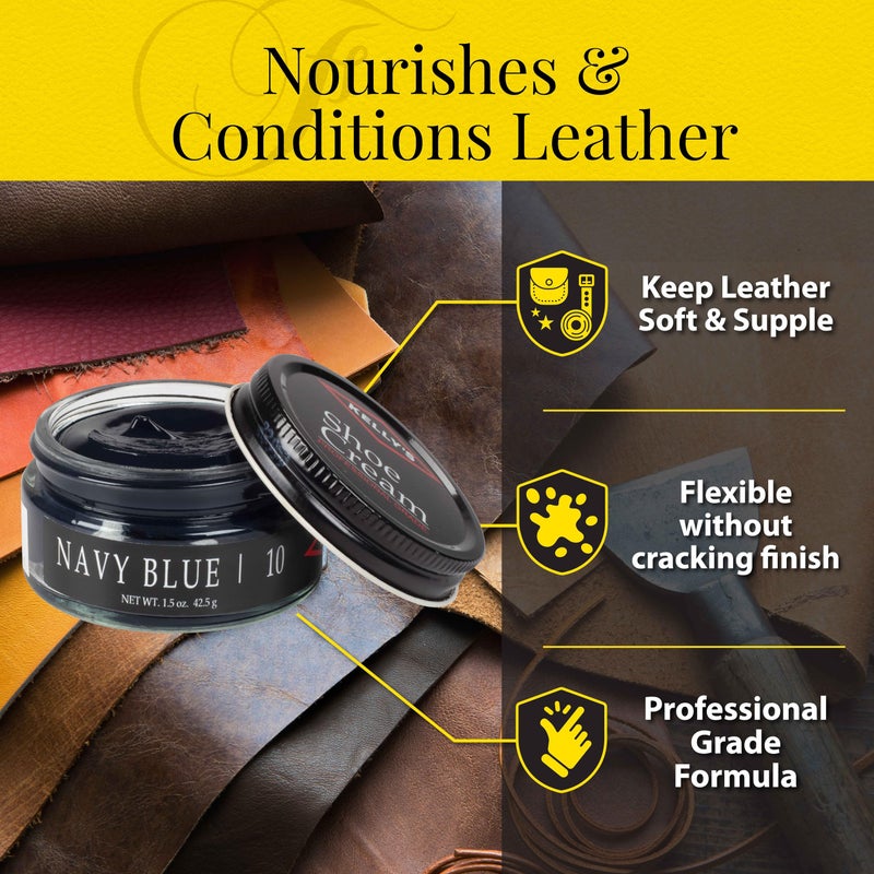 KELLYS Kelly's Navy Shoe Polish 1.5 oz - Professional Leather Shoe Cream - Image 5